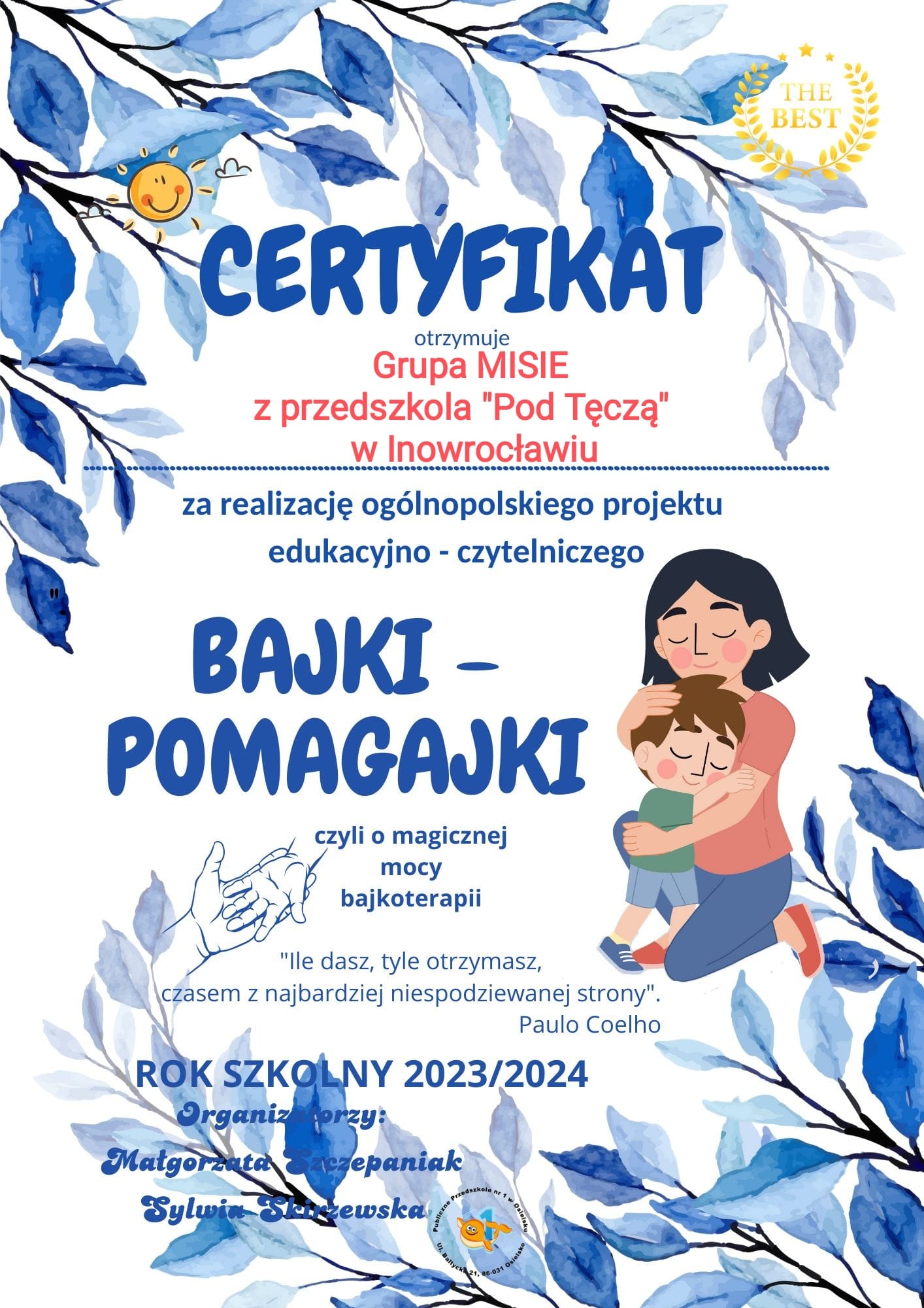 Bajki-pomagajki. Ogólnopolski projekt edukacyjno-czytelniczy - skan